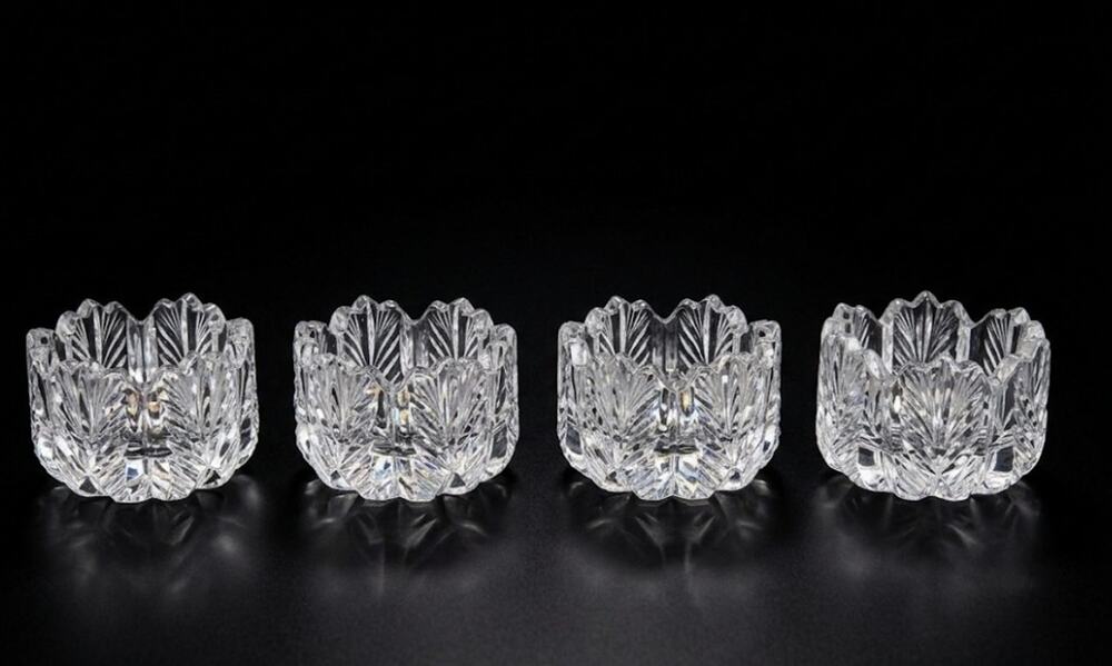 American Brilliant Period Cut Glass Salt Cellars Dips